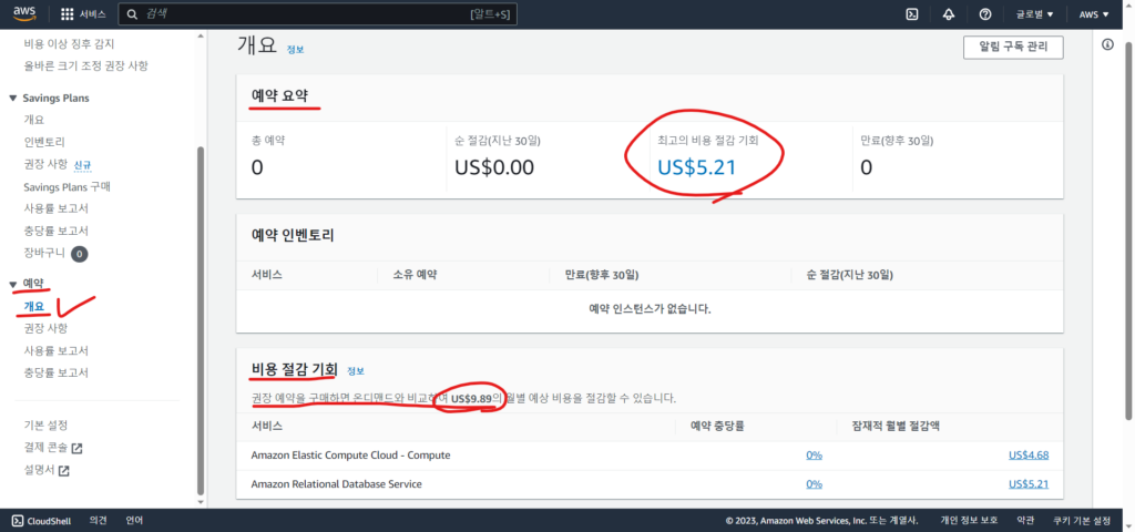 aws cost explorer 예약 개요