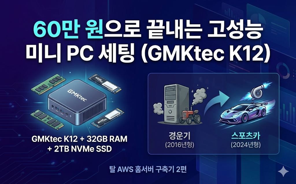 [홈서버 구축기 2편] 60만 원으로 끝내는 고성능 미니 PC 세팅 (GMKtec K12)